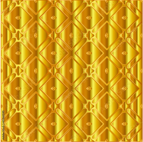  Geometric vector pattern with yellow and white gradient. gold ornament for wallpapers and backgrounds.