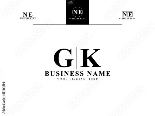 Letter GK Logo Design, Monogram gk logo icon vector with Abstract G&K unique and simple letter logo design for all kind of business