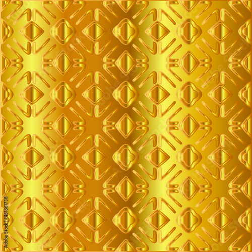 
Geometric vector pattern with yellow and white gradient. gold ornament for wallpapers and backgrounds.