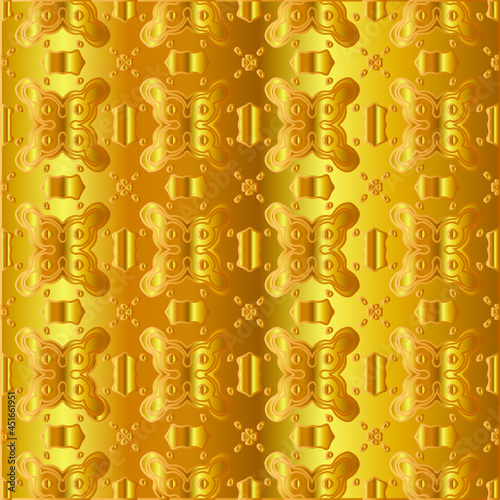 
Geometric vector pattern with yellow and white gradient. gold ornament for wallpapers and backgrounds.