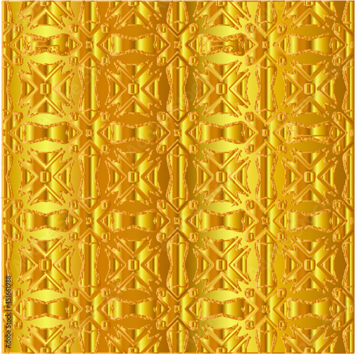
Geometric vector pattern with yellow and white gradient. gold ornament for wallpapers and backgrounds.
