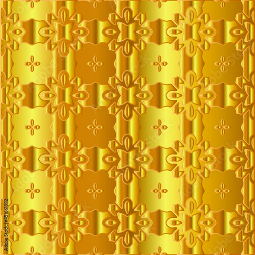 
Geometric vector pattern with yellow and white gradient. gold ornament for wallpapers and backgrounds.