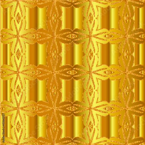 
Geometric vector pattern with yellow and white gradient. gold ornament for wallpapers and backgrounds.