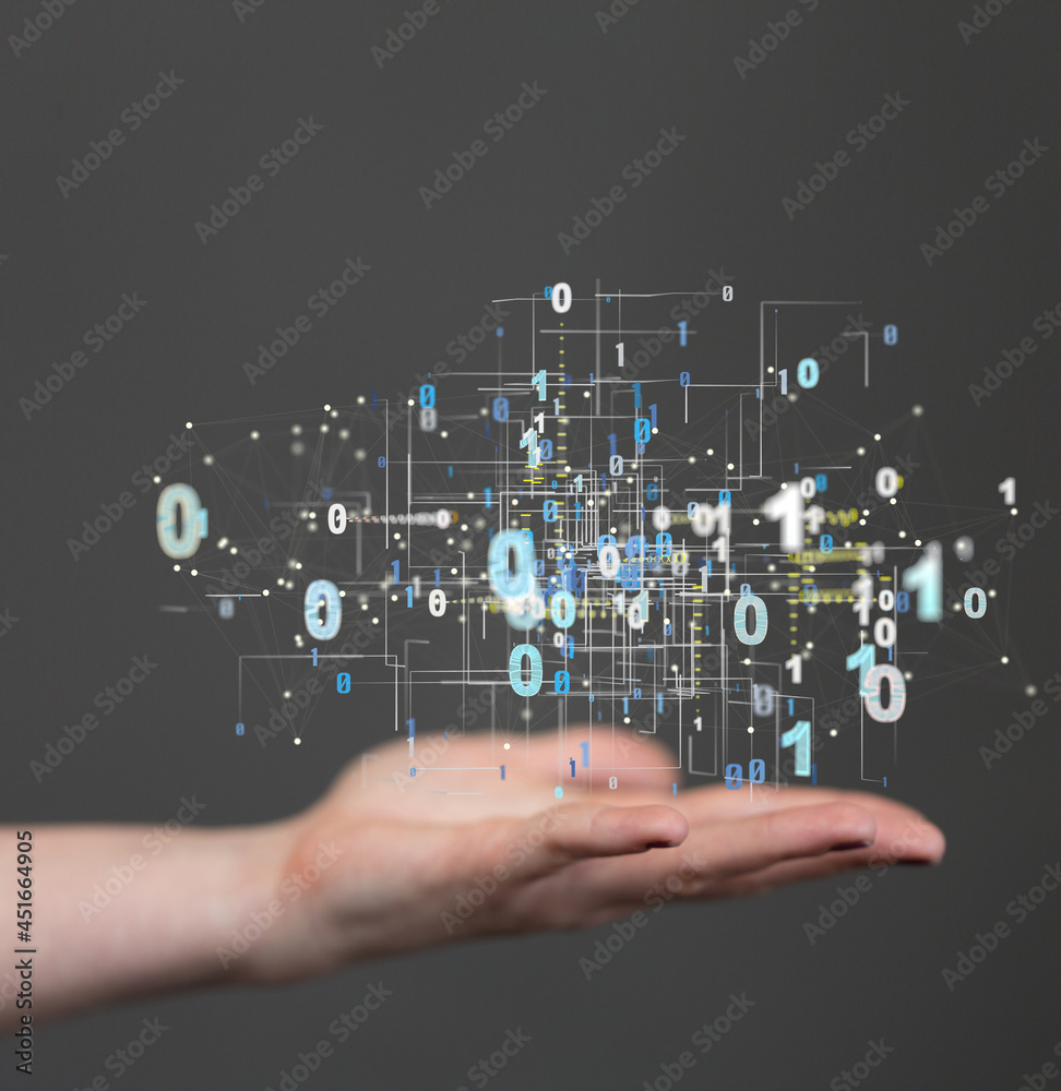 Technology background. Big data concept. Binary Technology background. Big data concept. Binary