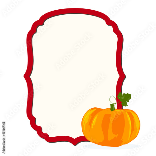 pumpkin frame, vector artwork