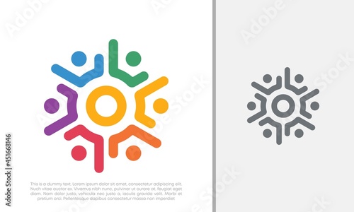 Global Community Logo Icon Elements Template. Community human Logo template vector. Community health care. Abstract Community logo. Social Networking logo designs.
