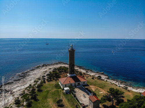 Lighthouse Veli Rat on Dugiotok island photo