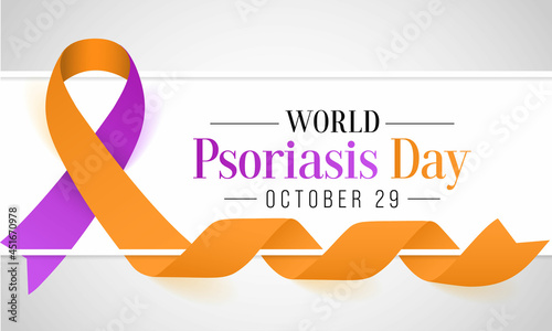 World Psoriasis day is observed every year on October 29, it is a skin condition that causes red, flaky, crusty patches of skin covered with silvery scales. Vector illustration