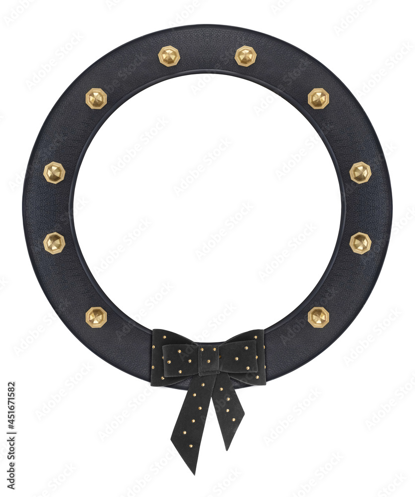 Black round frame for paintings, mirrors or photo isolated on white background. Design element with clipping path Black round frame for paintings, mirrors or photo isolated on white background. Design element with clipping path
