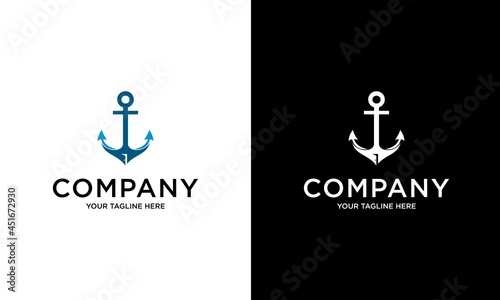 Ship anchor real estate logo inspiration. design templates.
