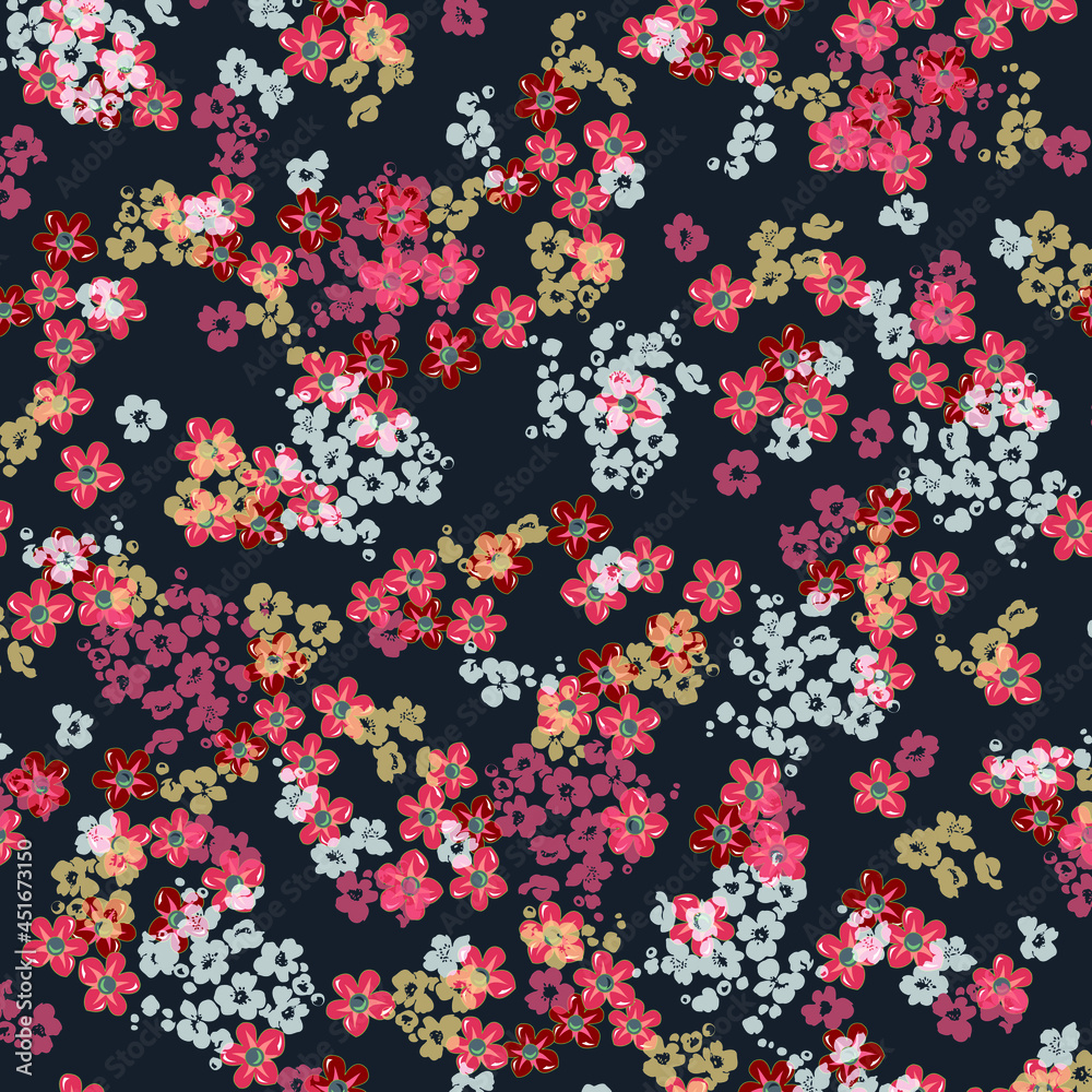 Abstract floral seamless pattern. Liberty style. fabric, covers, manufacturing, wallpapers, print, gift wrap.