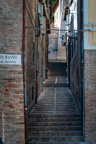The streets of the medieval town of Urbino