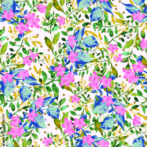 Abstract floral seamless pattern. Liberty style. fabric, covers, manufacturing, wallpapers, print, gift wrap. © eylul_design