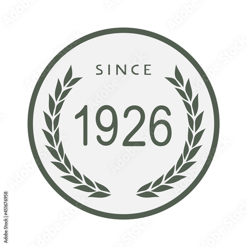 Since 1926 year symbol