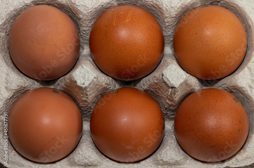 Six free range Maran eggs  photo