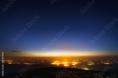 Luces de Madrid desde la montaña