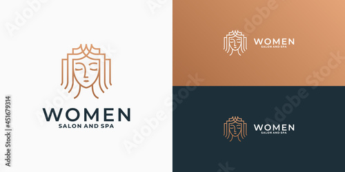 women linear logo design inspiration