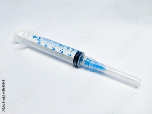 syringe white background photo