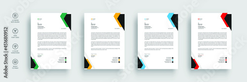 Business letterhead, Modern company letterhead template design