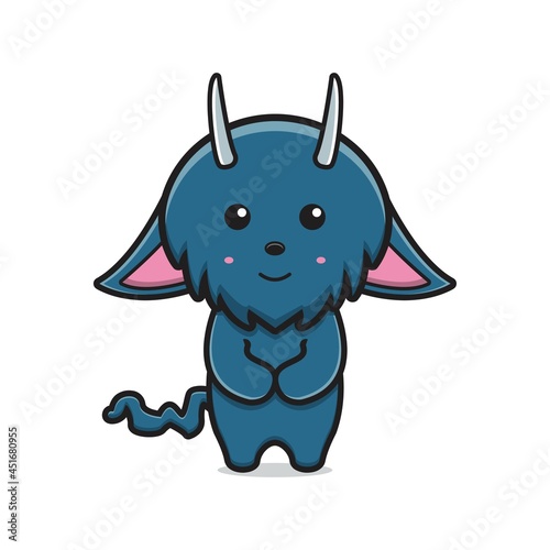 Cute monster mascot character cartoon icon vector illustration