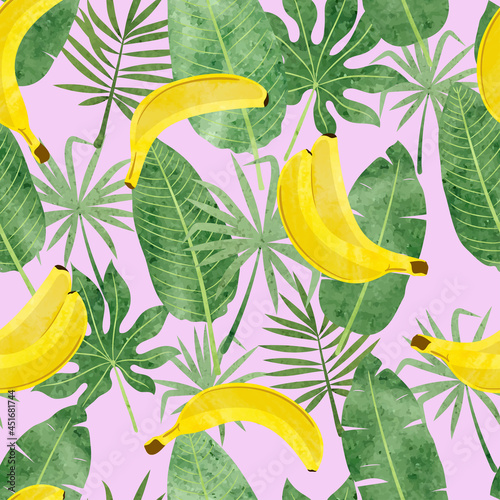 Seamless tropic pattern wit...