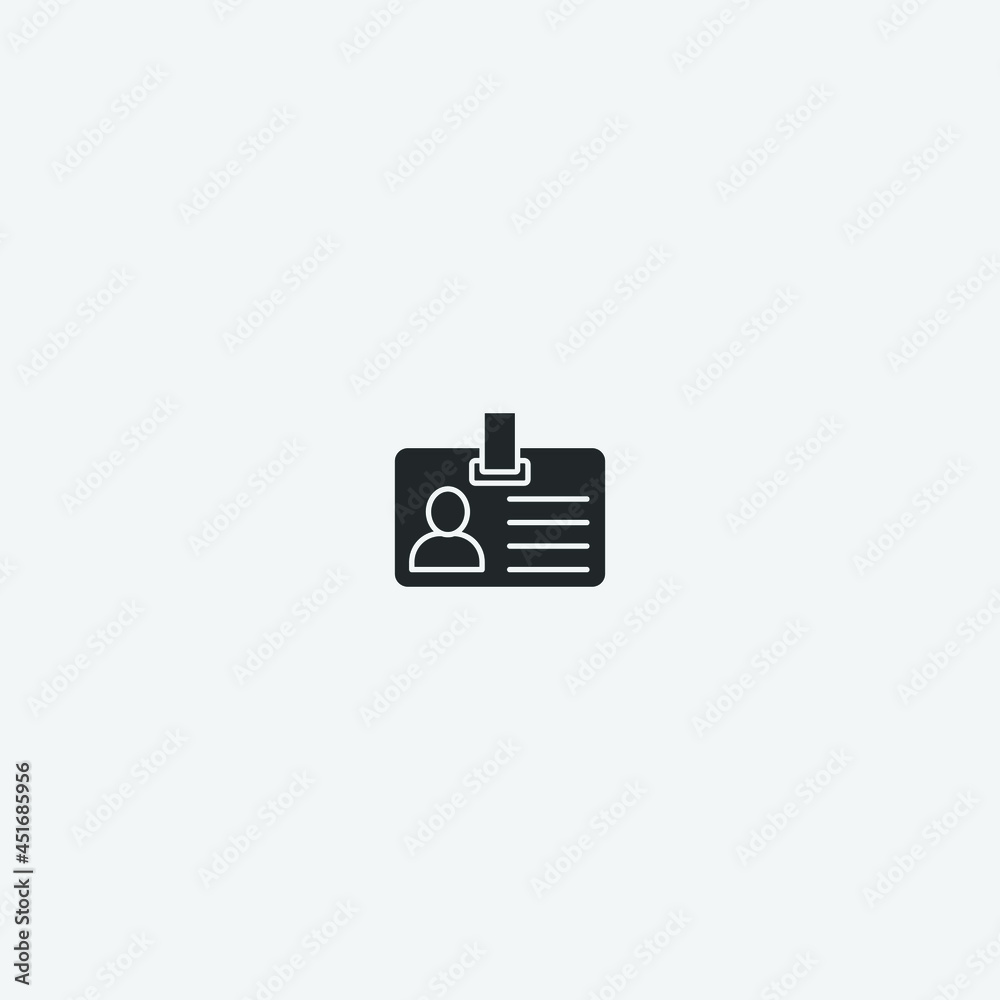 Identification vector icon illustration sign Identification vector icon illustration sign