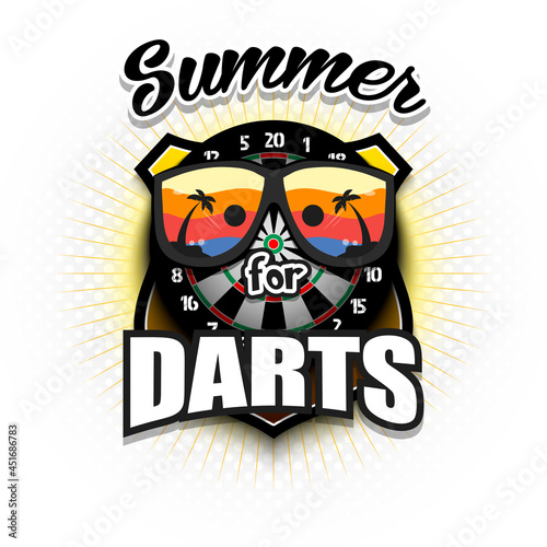 Summer dartboard logo. Summer for darts