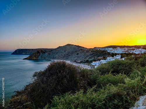 sunset over the sea