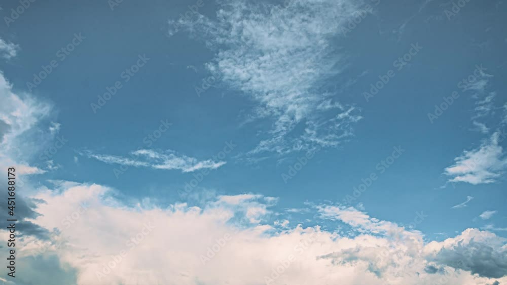 Dramatic Sky Clouds Weather Forecast Concept And Natural Background. Time Lapse, Timelapse, Time-lapse. Hyper lapse 4K