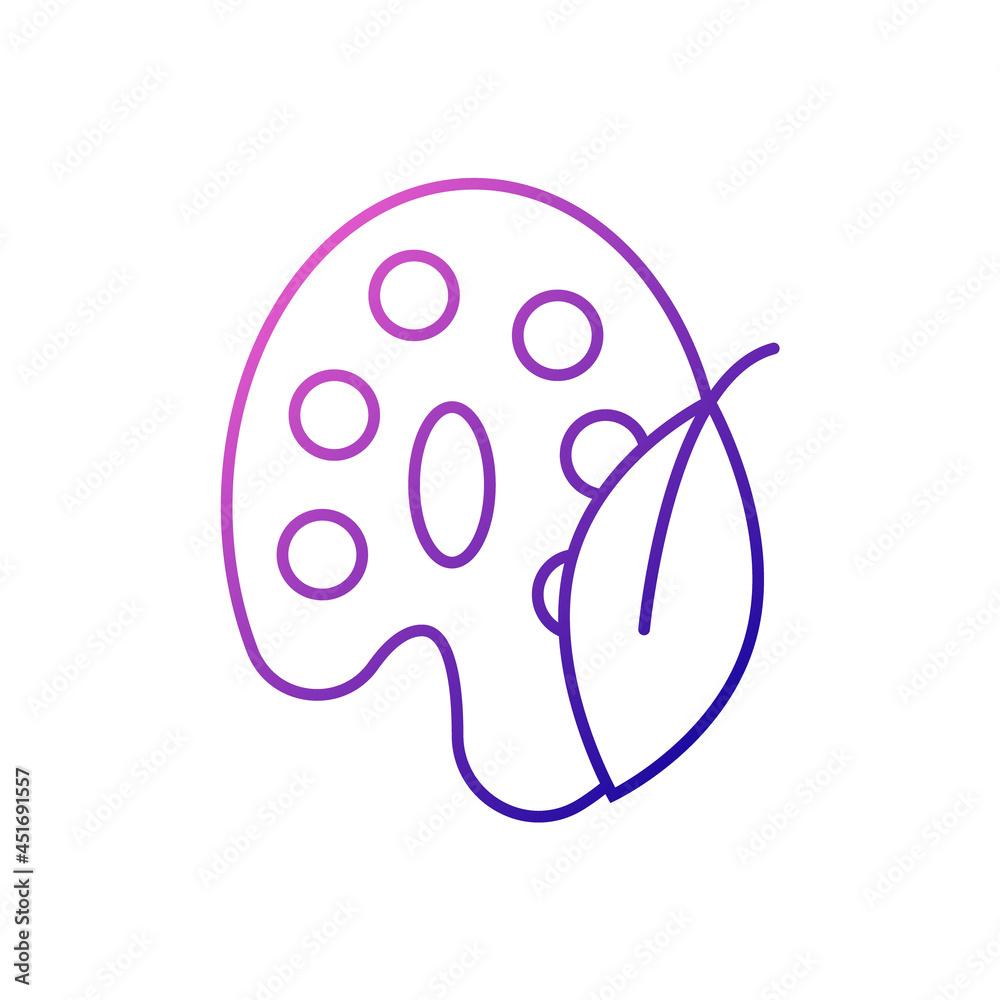 Natural organic fabric dye outline icon. Fabric feature. Gradient symbol Natural organic fabric dye outline icon. Fabric feature. Gradient symbol