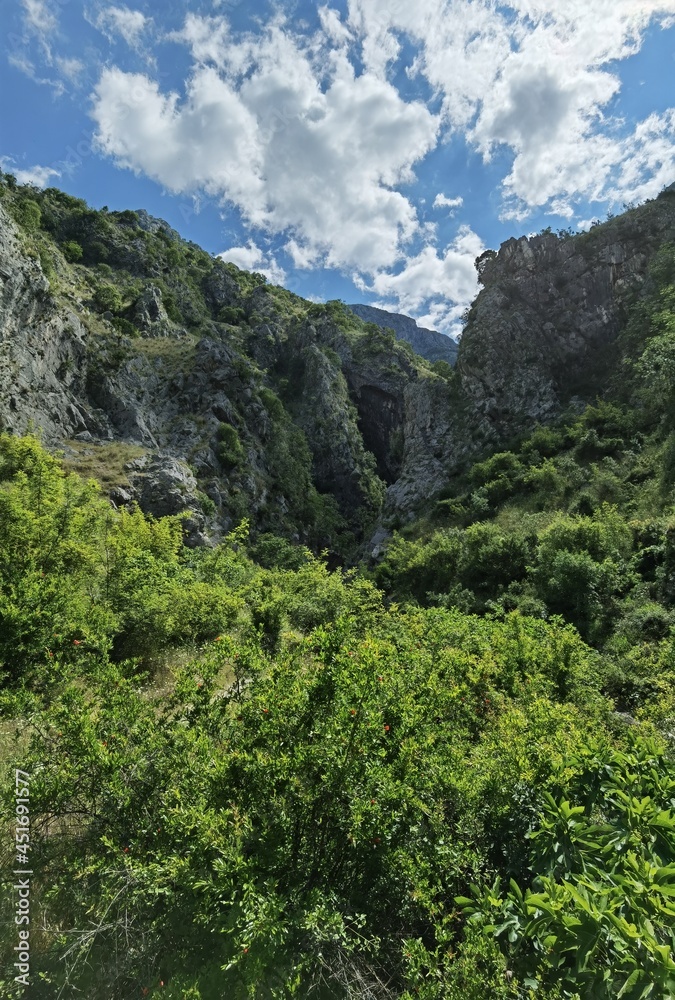 summer day in the town of motor montenegro