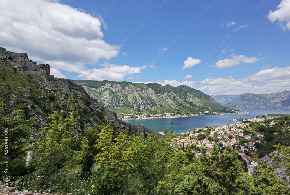 summer day in the town of motor montenegro