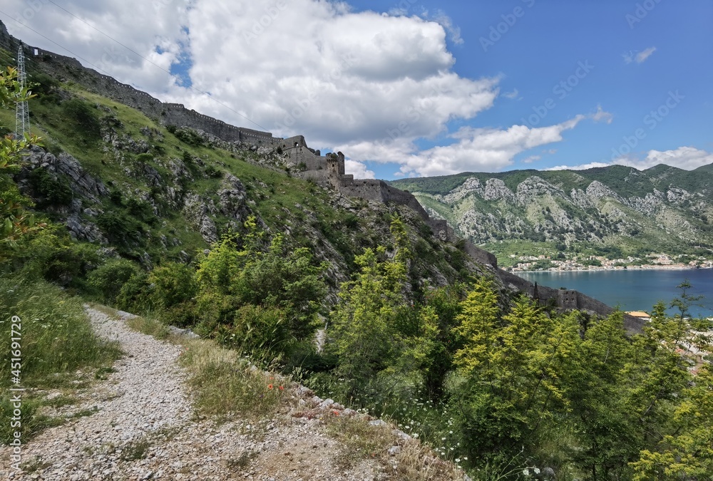 summer day in the town of motor montenegro