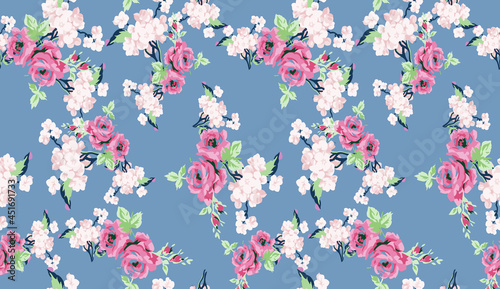 floral seamless pattern. Liberty style. fabric, covers, manufacturing, wallpapers, print, gift wrap.