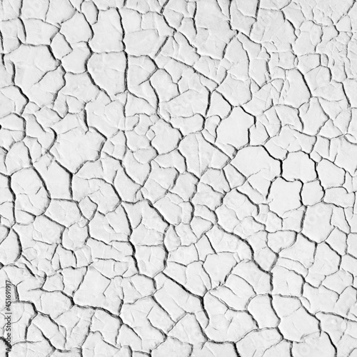 Dried cracked ground, black and white texture square overlay