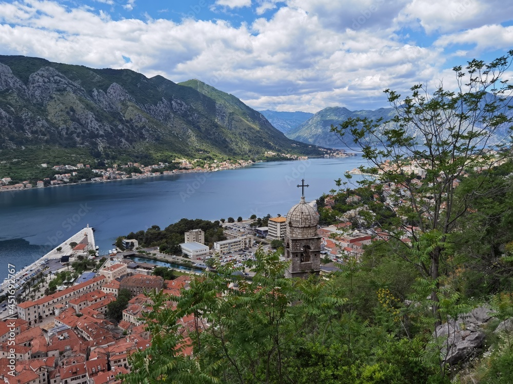 beautiful summer day in the city of kotor montenegro