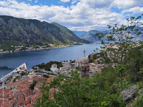 beautiful summer day in the city of kotor montenegro