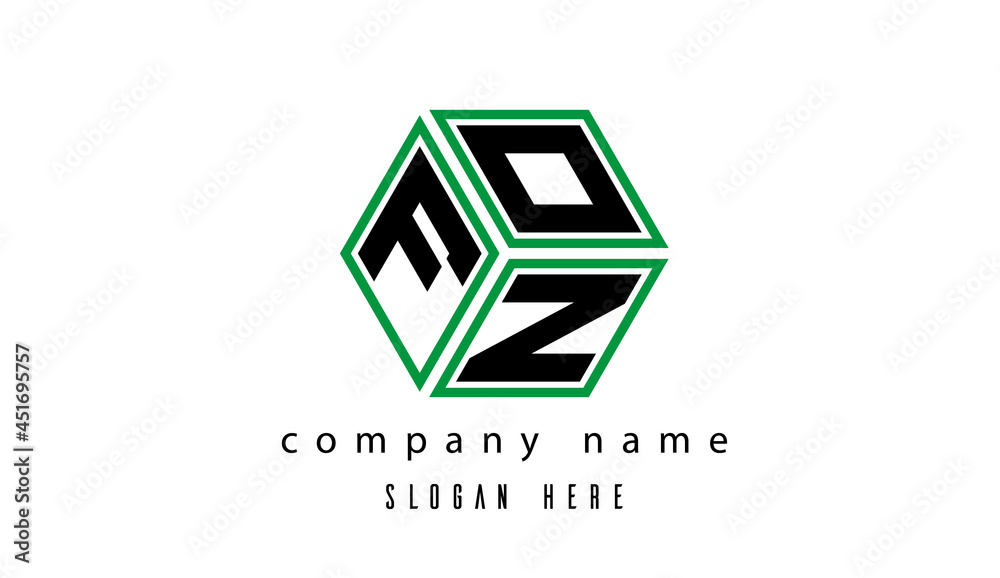 FOZ polygon creative latter logo FOZ polygon creative latter logo