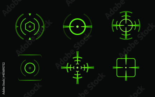space ship crosshair aiming sights for gaming