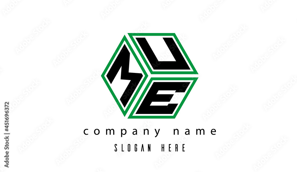 MUE polygon creative latter logo