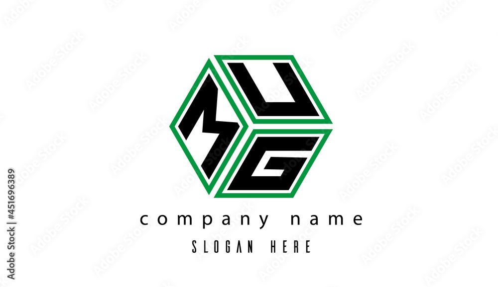 MUG polygon creative latter logo MUG polygon creative latter logo