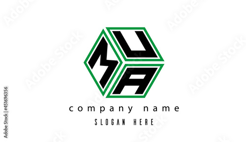MUA polygon creative latter logo photo