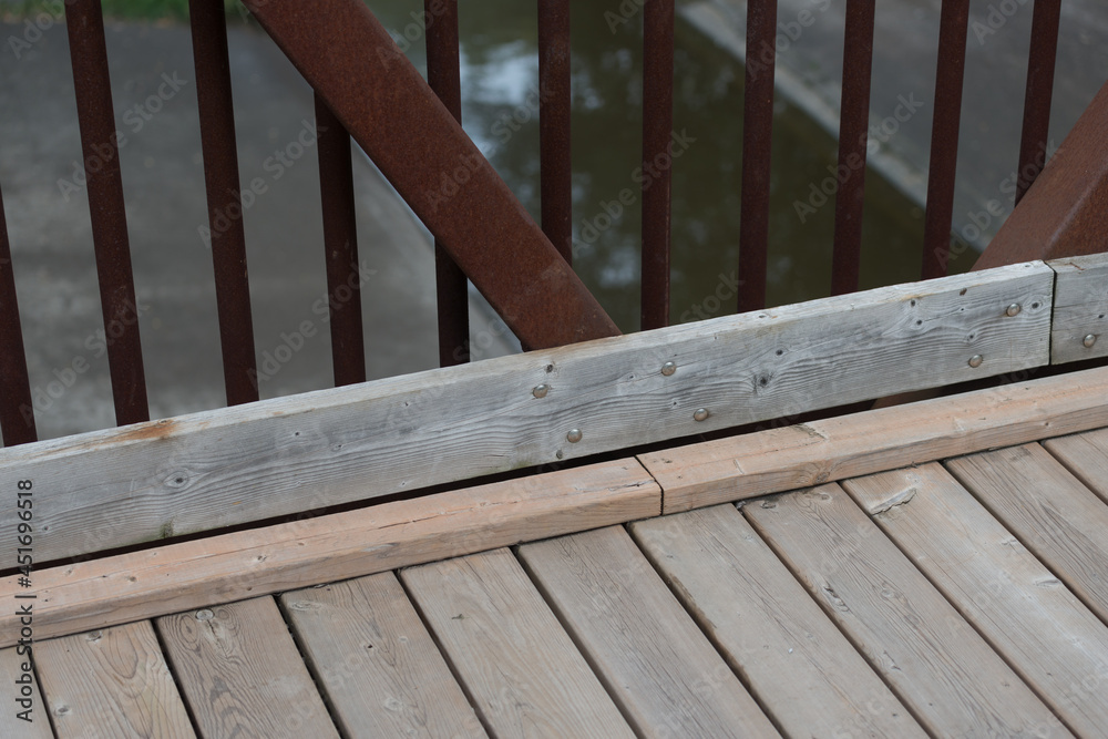 wooden bridge in the park