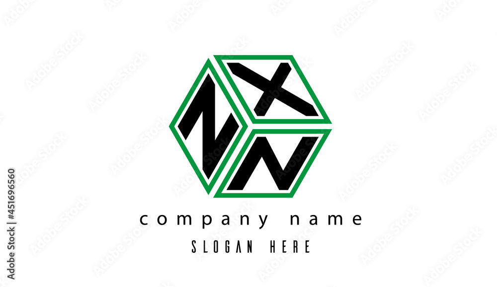 NXN polygon creative latter logo NXN polygon creative latter logo