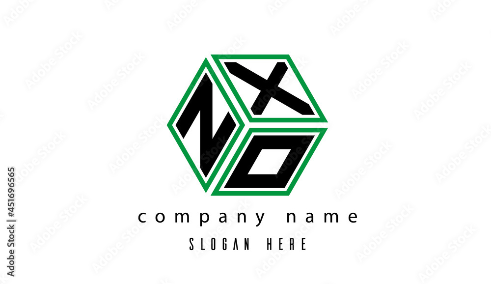NXO polygon creative latter logo