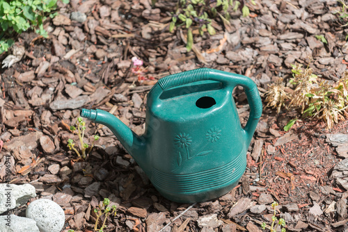 watering can in garden