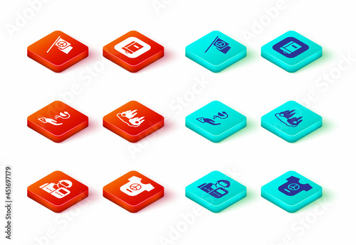 Set Police officer, Peace, Caduceus snake medical, Burning car, Law book and icon. Vector