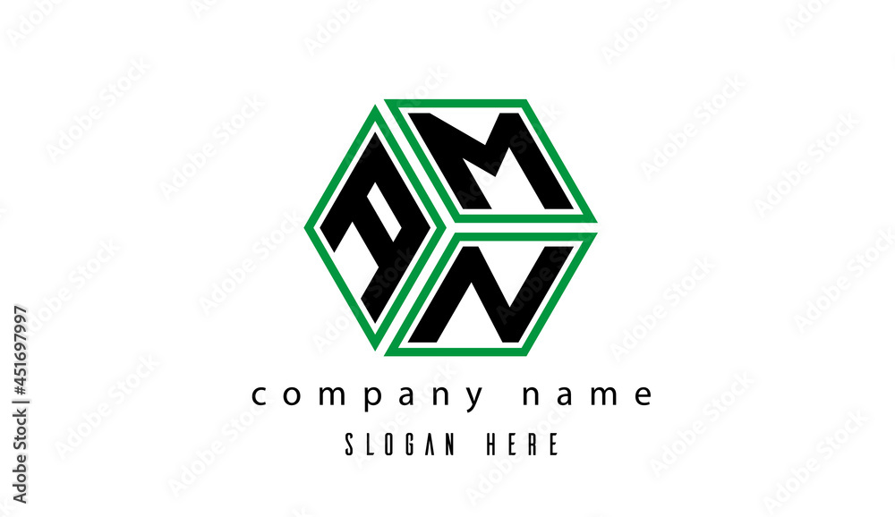 AMN polygon creative latter logo