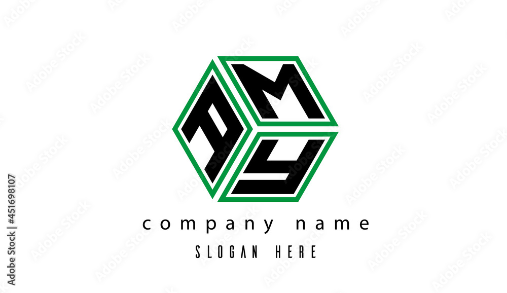 AMY polygon creative letter logo AMY polygon creative letter logo