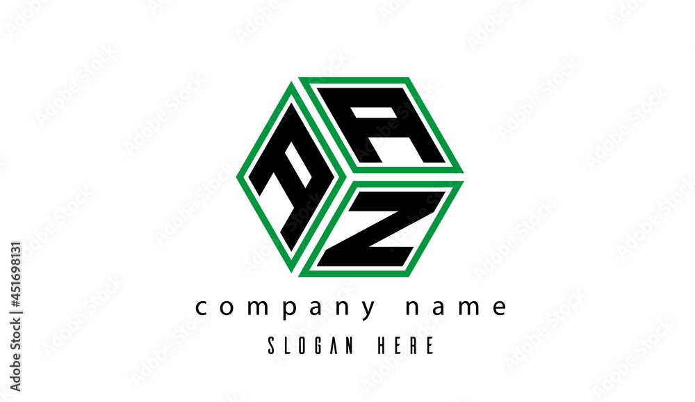 AAZ polygon creative  letter logo